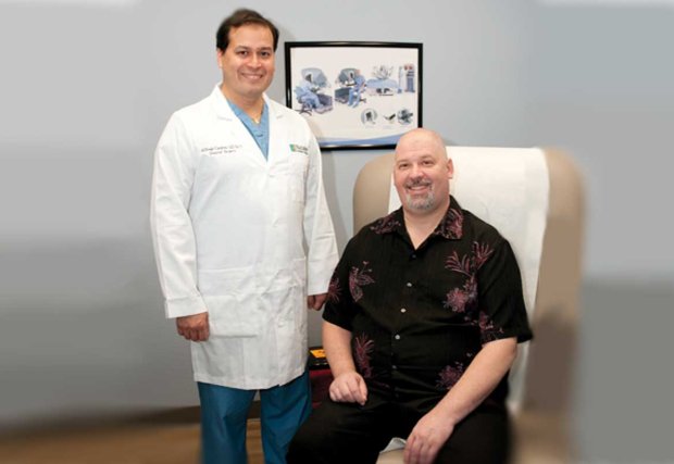 Alfredo C. Cordova, MD, FACS and patient John Dembiec